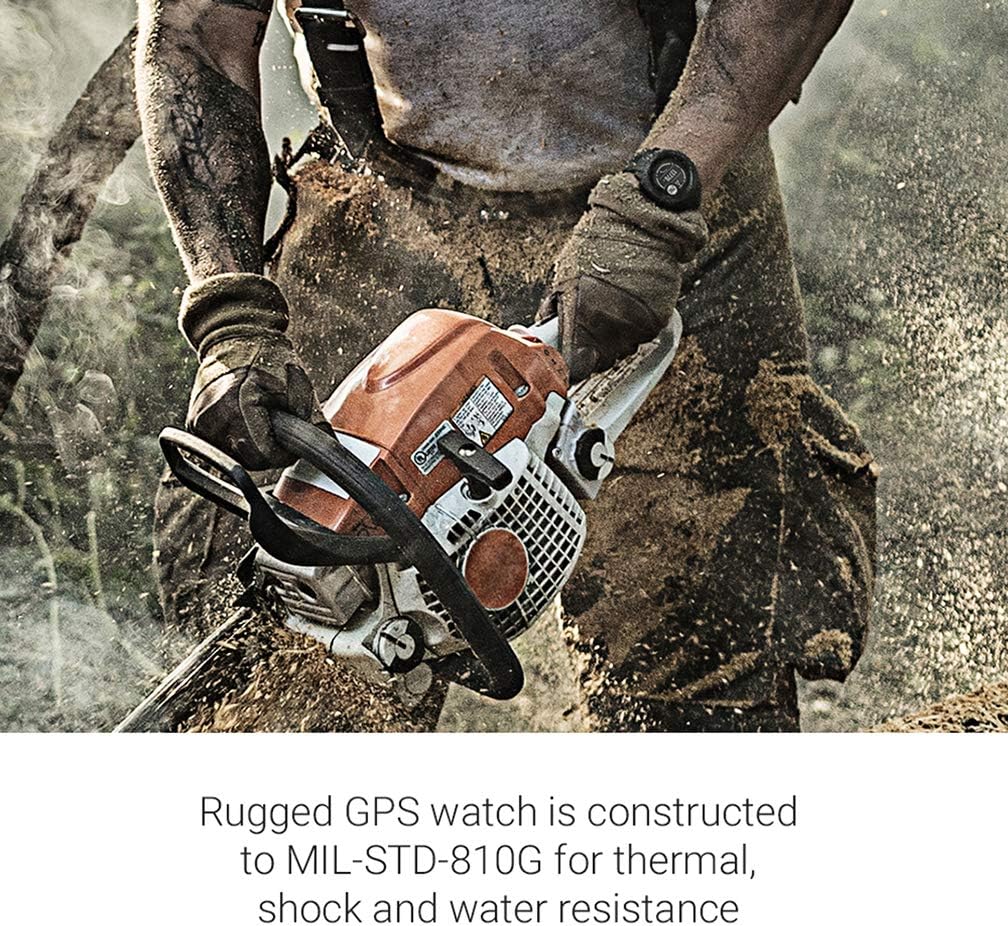 Garmin Instinct, Rugged Outdoor Watch with GPS, Features Glonass and Galileo, Heart Rate Monitoring and 3-Axis Compass, Graphite