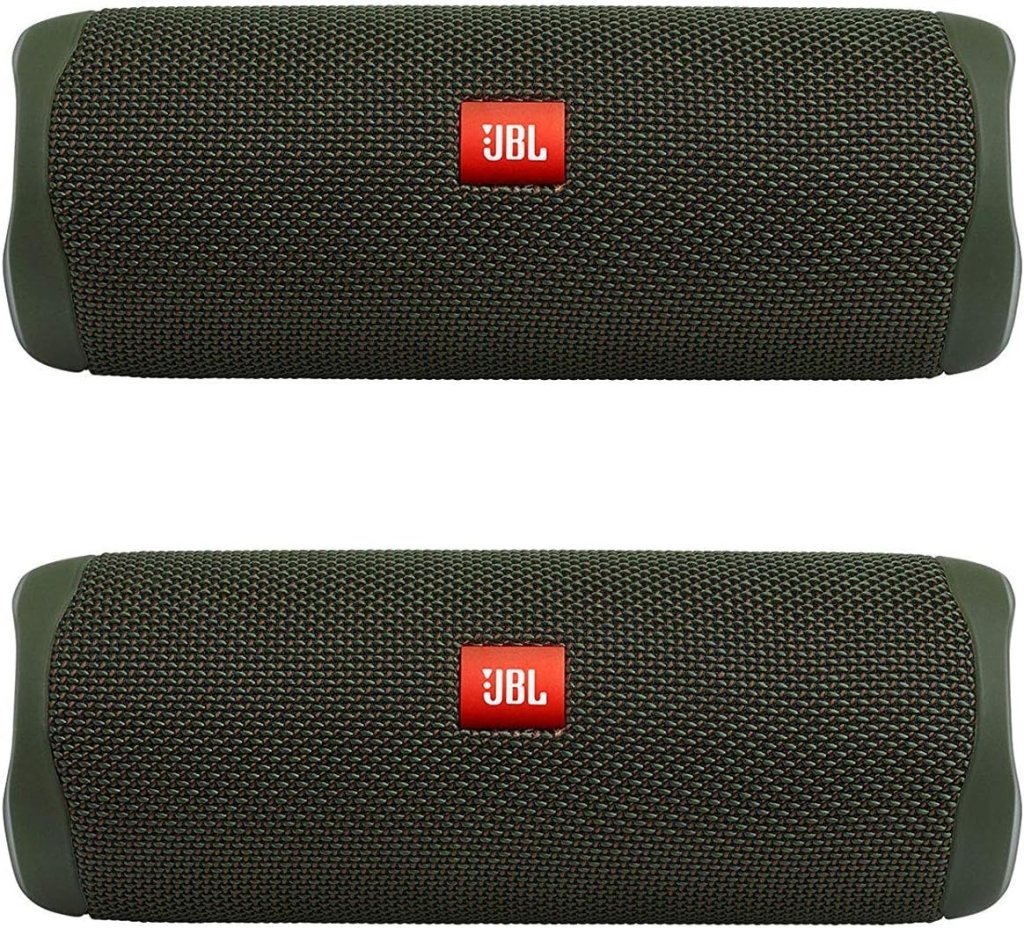 JBL Flip 5 Waterproof Portable Wireless Bluetooth Speaker Bundle - (Pair) Blue