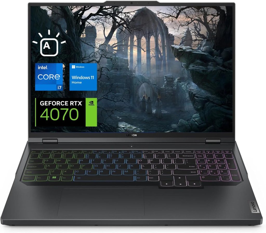 LENOVO Legion Pro 5i Gen 8 Gaming Laptop, 16 WQXGA 165Hz Display, Intel Core i7-13700HX, NVIDIA RTX 4070, 64GB DDR5 RAM, 2TB SSD + 2TB SSD, Webcam, RGB Backlit Keyboard, Wi-Fi 6, Windows 11 Home