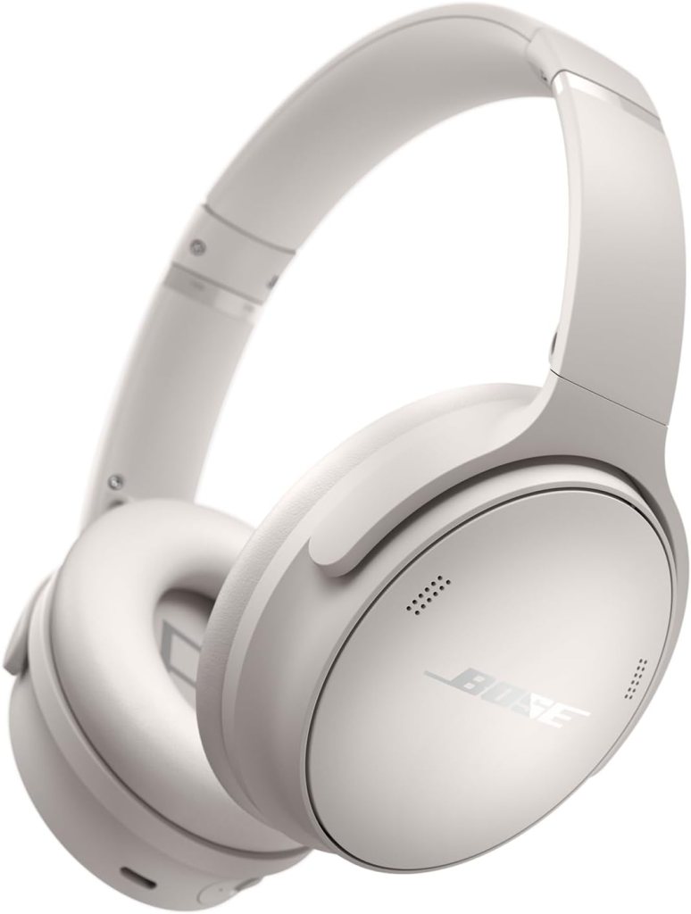 New Bose QuietComfort Wireless Noise Cancelling Headphones, Bluetooth Over Ear Headphones with Up To 24 Hours of Battery Life, White