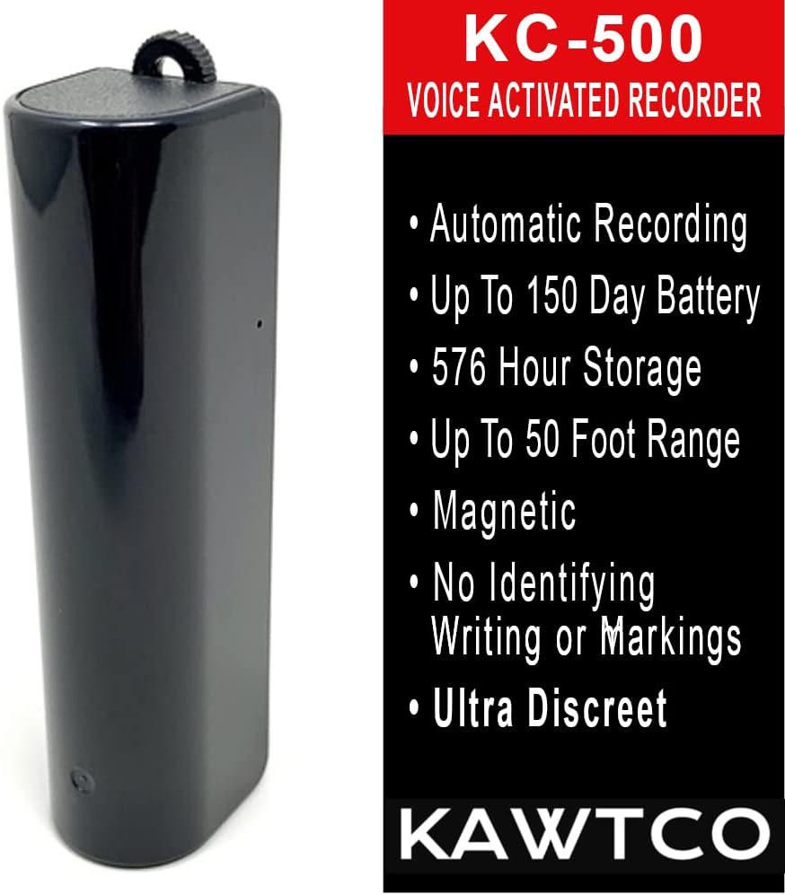 Small Voice Activated Digital Audio Recorder | Super Long 150 Day Standby Battery Life / 14 Day Cont. | 576 Hour Storage Capacity 16GB | Date Time Stamp | Very Clear Easy to Use Recording Device Small Voice Activated Digital Audio Recorder | Super Long 150 Day Standby Battery Life / 14 Day Cont. | 576 Hour Storage Capacity 16GB | Date Time Stamp | Very Clear Easy to Use Recording Device
