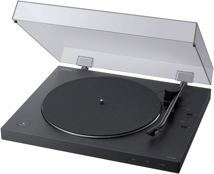Sony PS-LX310BT Belt Drive Turntable: Fully Automatic Wireless Vinyl Record Player with Bluetooth and USB Output Black  S100F 2.0ch Soundbar with Bass Reflex Speaker, (HTS100F)