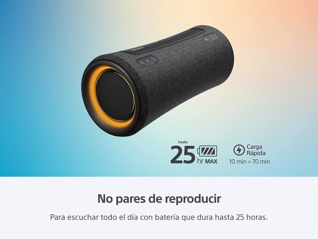 Sony SRS-XG300 X-Series Wireless Portable-Bluetooth Party-Speaker IP67 Waterproof and Dustproof with 25 Hour-Battery and Retractable Handle, Black (Renewed)