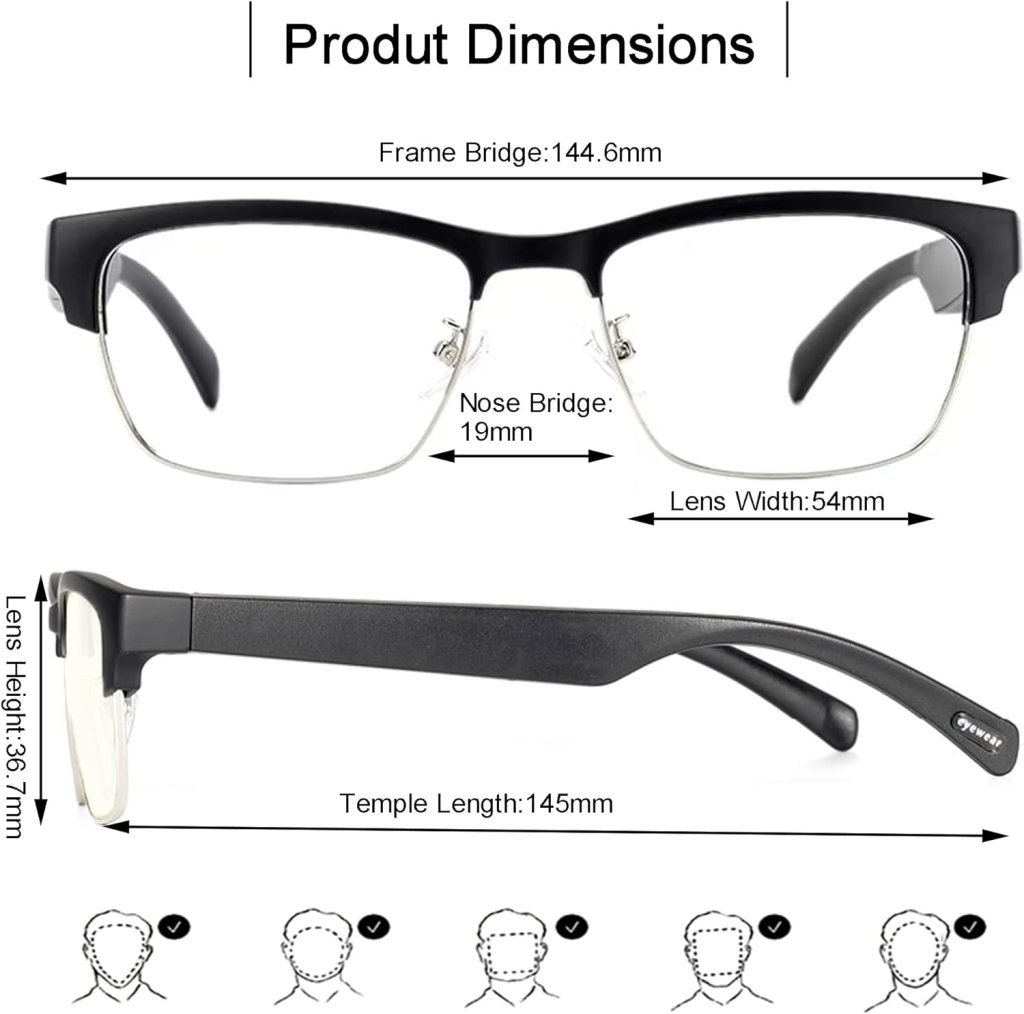 DOVIICO Smart Glasses Bluetooth-Audio Glasses for Men Women with Built-in Mic, Blue Light FilterPolarized Lenses for All Smart Al Voice Assistant DOVIICO Smart Glasses Bluetooth-Audio Glasses for Men Women with Built-in Mic, Blue Light FilterPolarized Lenses for All Smart Al Voice Assistant