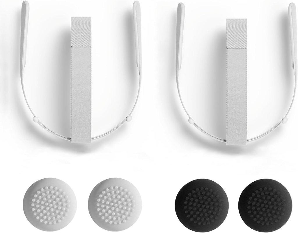 Replacement Head Strap for Oculus Quest 2 Headset, Headstrap for Meta Quest 2 PC Virtual Reality Headsets VR Accesories with 1 Pair Thumb Grip Caps Replacement Head Strap for Oculus Quest 2 Headset, Headstrap for Meta Quest 2 PC Virtual Reality Headsets VR Accesories with 1 Pair Thumb Grip Caps