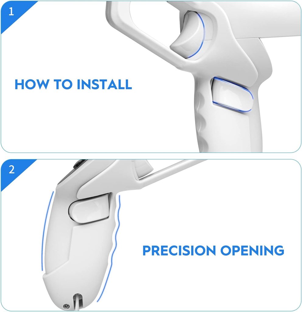 YRXVW VR Stock Accessories for Oculus Quest 2, Compatible with Meta/Oculus Quest 2 Controller Grips, Enhanced VR Game Experience (White)