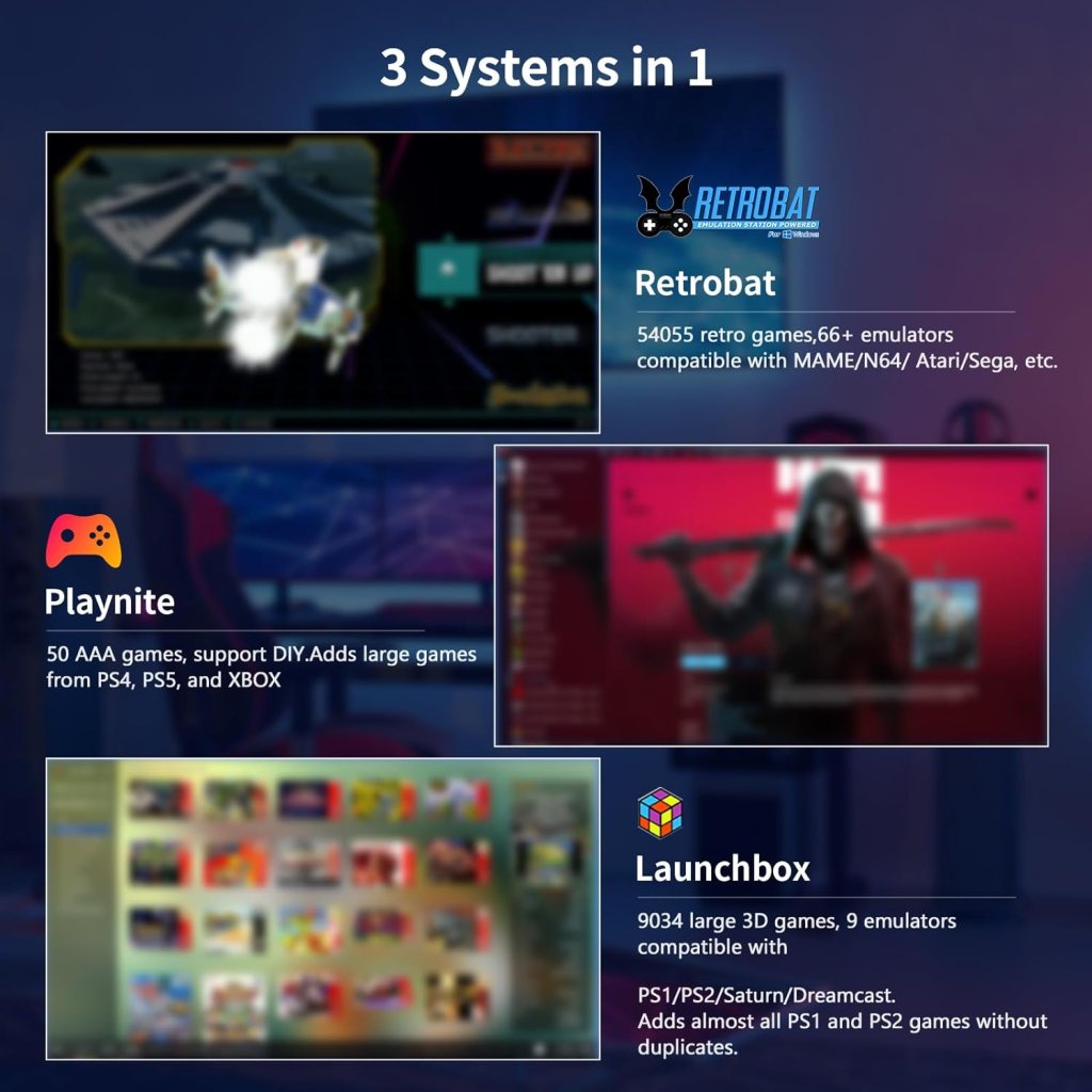 5T Retro Game Console HDD with 63139 Video Games, Emulator Console Compatible with Launchbox/Retrobat Game System, 50 AAA PC Games, Win 8.1/10/11 Plug and Play, SATA 3 to USB 3.0, Up to 6GB/s