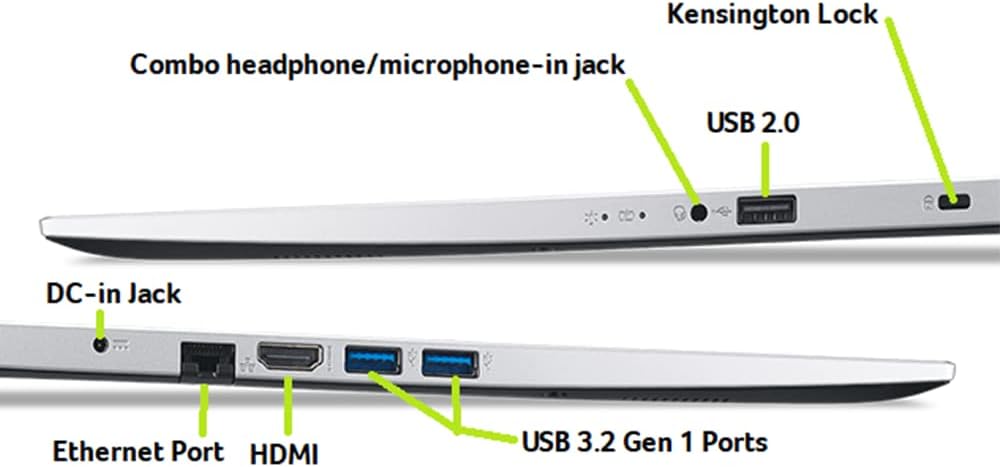 Acer Aspire 1 A115-32-C96U Slim Laptop | 15.6 FHD Display | Intel Celeron N4500 Processor | 4GB DDR4 | 128GB eMMC | WiFi 5 | Microsoft 365 Personal 1-Year Subscription | Windows 11 in S Mode, Silver Acer Aspire 1 A115-32-C96U Slim Laptop | 15.6 FHD Display | Intel Celeron N4500 Processor | 4GB DDR4 | 128GB eMMC | WiFi 5 | Microsoft 365 Personal 1-Year Subscription | Windows 11 in S Mode, Silver