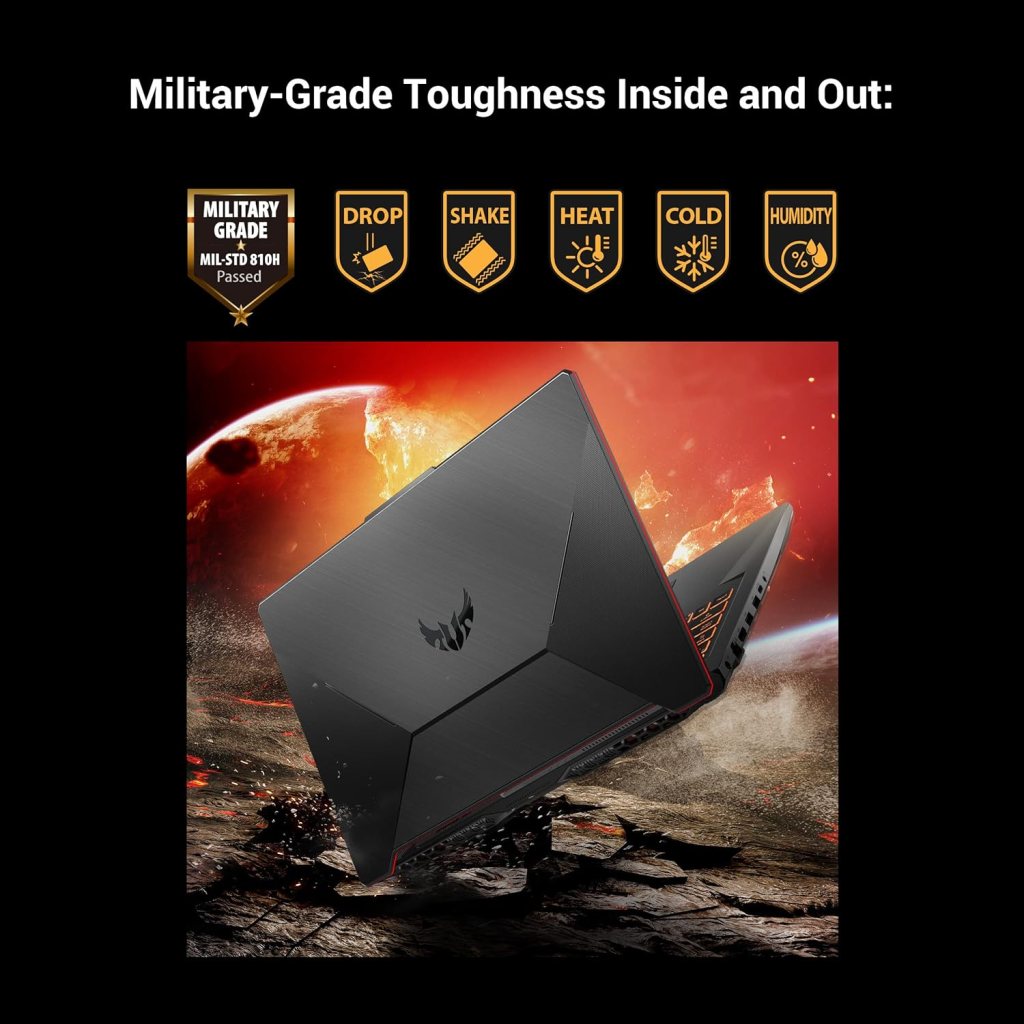 ASUS TUF Gaming A17 Gaming Laptop, 17.3&rdquo; 144Hz FHD IPS-Type Display, AMD Ryzen 5 4600H, GeForce GTX 1650, 8GB DDR4, 512GB PCIe SSD, RGB Keyboard, Windows 11 Home, Bonfire Black Color, FA706IH-RS53
