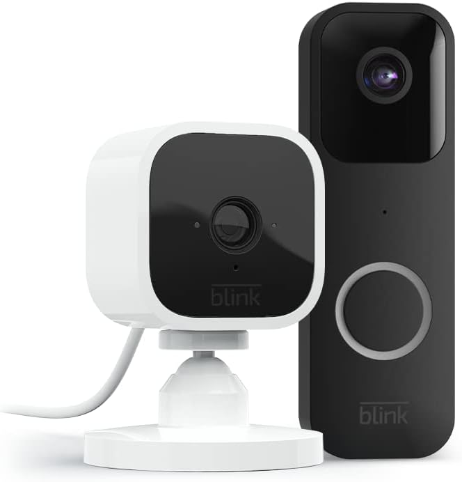 Blink Video Doorbell + 2 Outdoor 4 smart security cameras (4th Gen) with Sync Module 2 | Two-year battery life, motion detection, two-way audio, HD video, Works with Alexa