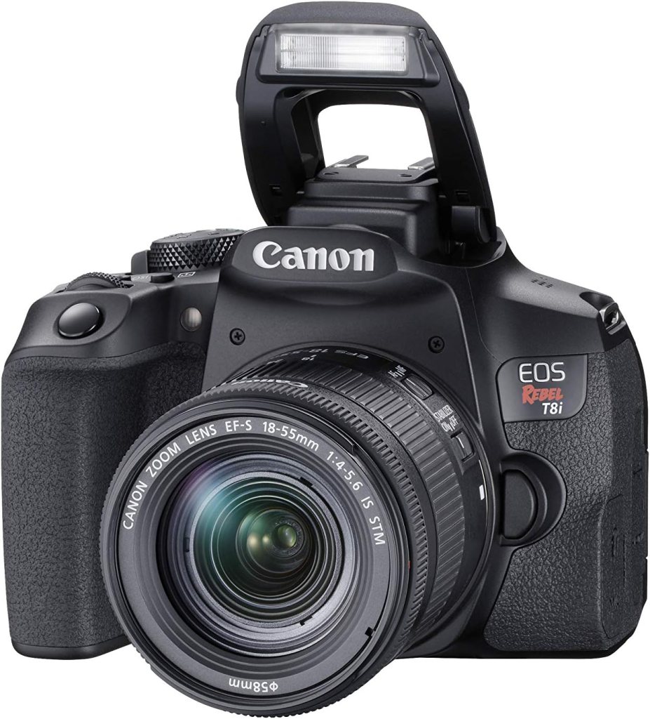 Canon EOS Rebel T8i EF-S 18-55mm is STM Lens Kit, Black
