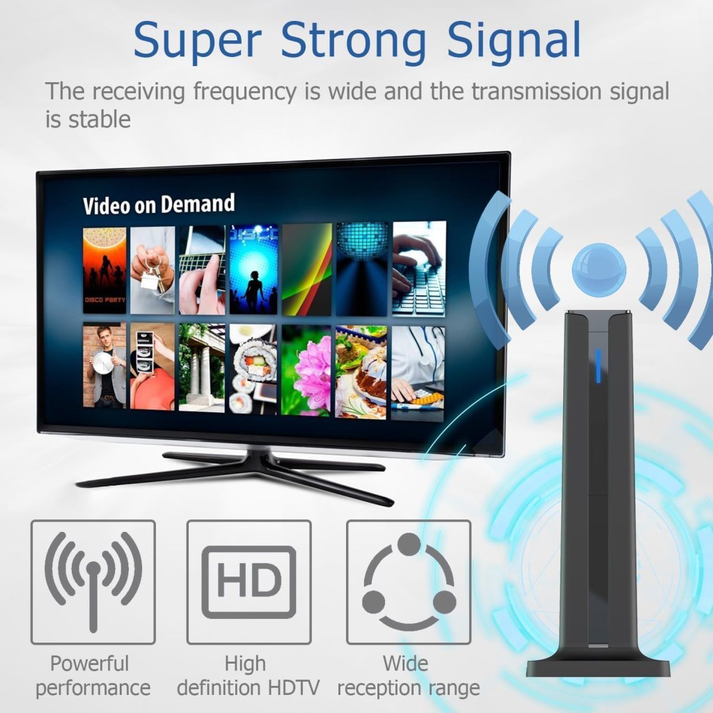 Digital Antenna for Smart tv, TV Antenna for Smart TV Indoor with Best Powerful Signal Booster Support All TV with 8K 4K 1080p All Television Outdoor Smart TV Antenna 2023 New