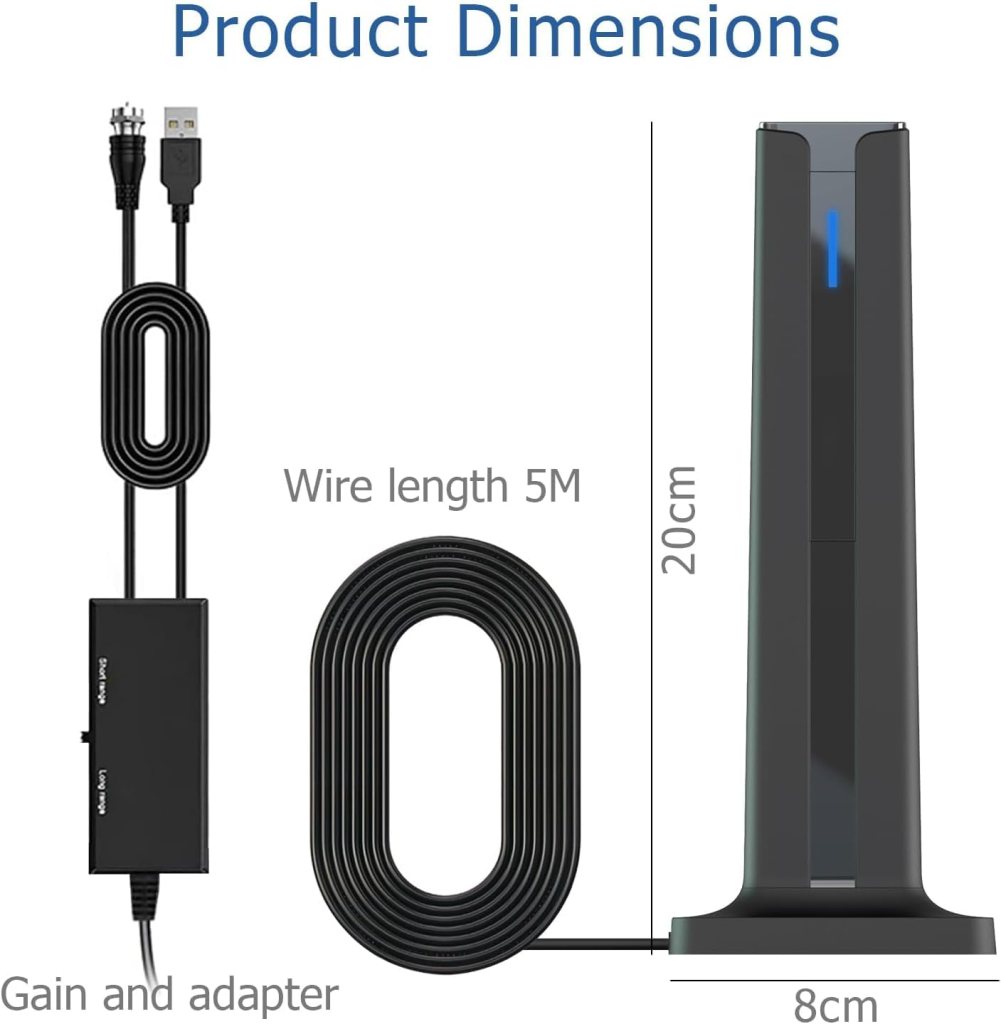 Digital Antenna for Smart tv, TV Antenna for Smart TV Indoor with Best Powerful Signal Booster Support All TV with 8K 4K 1080p All Television Outdoor Smart TV Antenna 2023 New