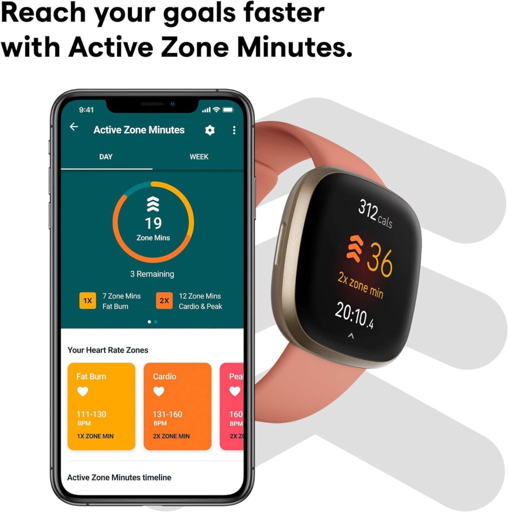 Fitbit Versa 3 Health Fitness Smartwatch with GPS, 24/7 Heart Rate, Alexa Built-in, 6+ Days Battery, Black/Black, One Size (S L Bands Included) Fitbit Versa 3 Health Fitness Smartwatch with GPS, 24/7 Heart Rate, Alexa Built-in, 6+ Days Battery, Black/Black, One Size (S L Bands Included)