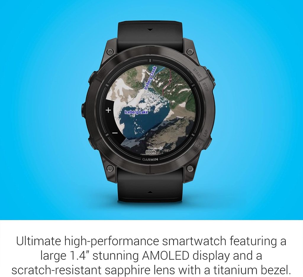 Garmin epix Pro (Gen 2) Sapphire Edition, 51mm, High Performance Smartwatch, Advanced Training Technology, Built-in Flashlight, Black