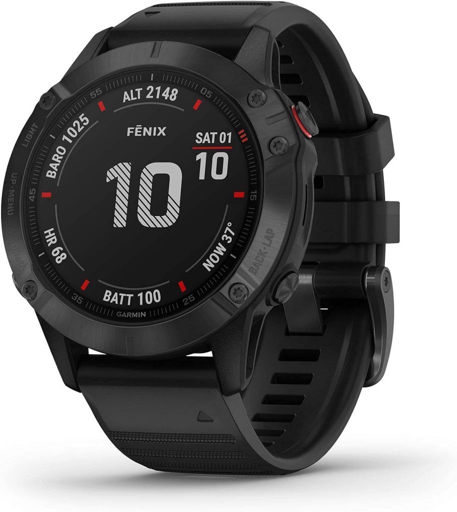 Garmin Fenix 6 Pro, Premium Multisport GPS Watch, Features Mapping, Music, Grade-Adjusted Pace Guidance and Pulse Ox Sensors, Black (Renewed) Garmin Fenix 6 Pro, Premium Multisport GPS Watch, Features Mapping, Music, Grade-Adjusted Pace Guidance and Pulse Ox Sensors, Black (Renewed)