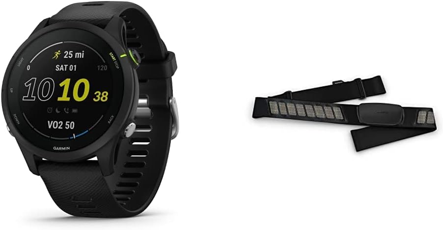 Garmin Forerunner® 255 Music, GPS Running Smartwatch with Music, Advanced Insights, Long-Lasting Battery, White