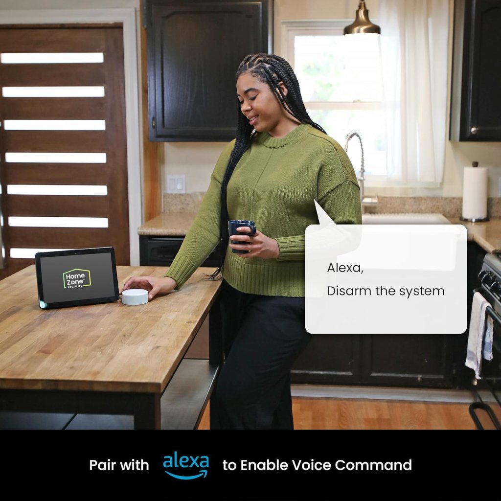 Home Zone Security Smart Wireless Door, Window Sensor and Security Siren Alarm Kit - DIY APP Controlled Security Kit with No Subscription Needed, Batteries Included (5-Pack)