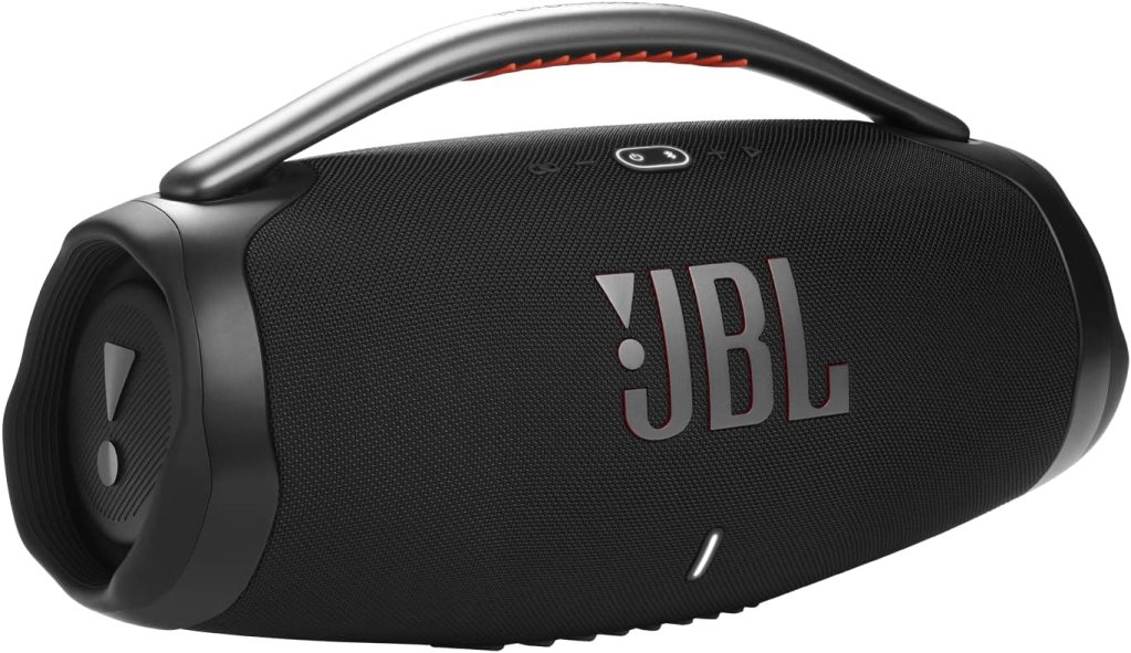 JBL Boombox 3 - Portable Bluetooth Speaker, Powerful Sound and Monstrous bass, IPX7 Waterproof, 24 Hours of Playtime, powerbank, JBL PartyBoost for Speaker Pairing, and eco-Friendly Packaging (Black) JBL Boombox 3 - Portable Bluetooth Speaker, Powerful Sound and Monstrous bass, IPX7 Waterproof, 24 Hours of Playtime, powerbank, JBL PartyBoost for Speaker Pairing, and eco-Friendly Packaging (Black)
