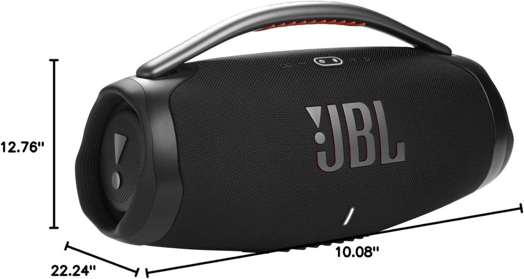 JBL Boombox 3 - Portable Bluetooth Speaker, Powerful Sound and Monstrous bass, IPX7 Waterproof, 24 Hours of Playtime, powerbank, JBL PartyBoost for Speaker Pairing, and eco-Friendly Packaging (Black) JBL Boombox 3 - Portable Bluetooth Speaker, Powerful Sound and Monstrous bass, IPX7 Waterproof, 24 Hours of Playtime, powerbank, JBL PartyBoost for Speaker Pairing, and eco-Friendly Packaging (Black)