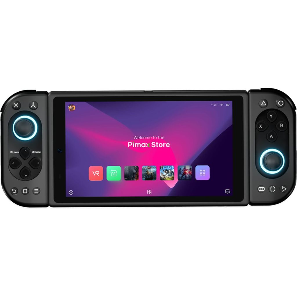 Pimax Portal Qled Handheld Game Console with 4K Qled plus mini-Led Display, Gaming Console for Android, Retro Video Games, Cloud Gaming, Handheld Emulator, 8G+256G, Black