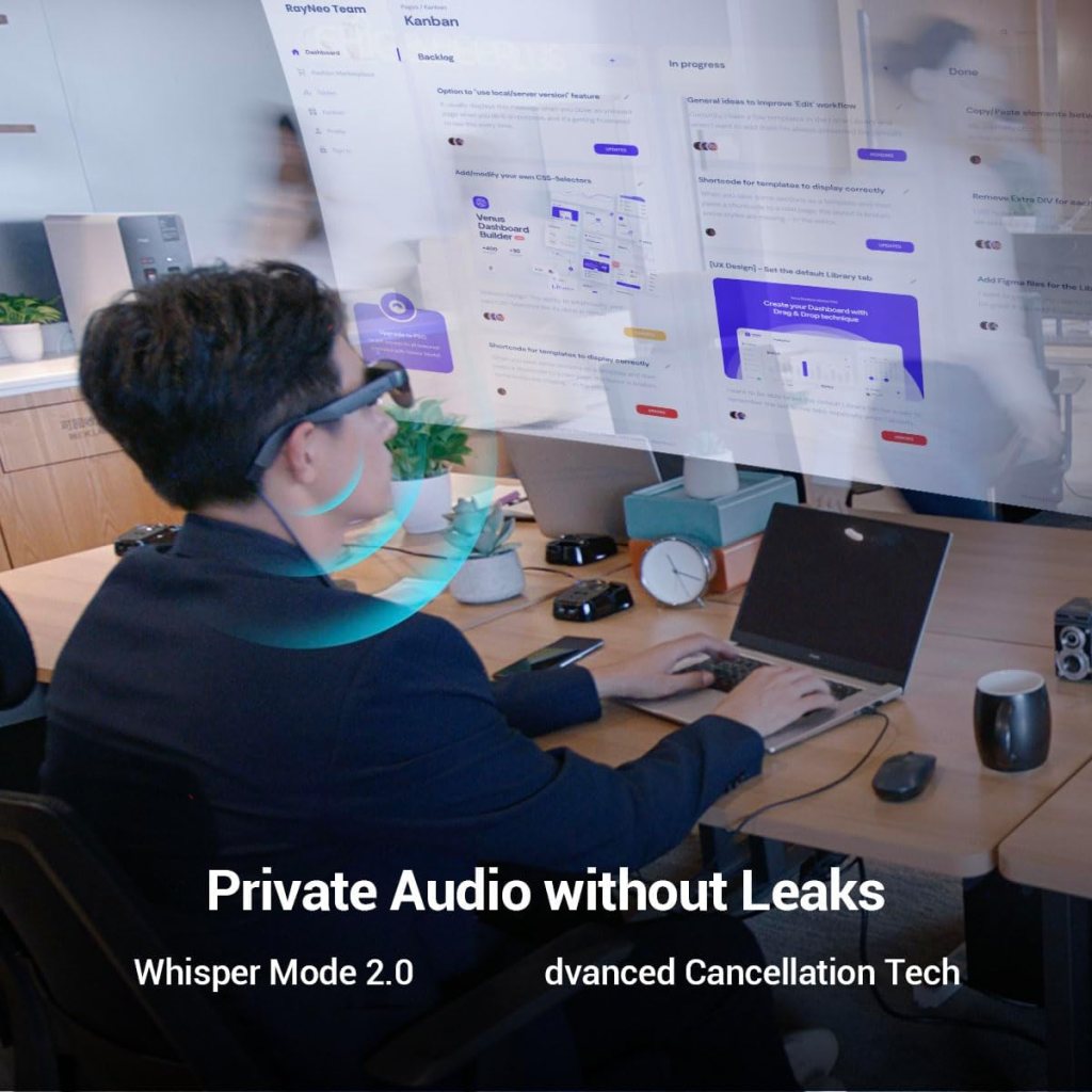 RayNeo Air 2 AR Glasses - Smart Glasses with 201 Micro OLED, XR Glasses 1080P Video Display Glasses, Multi-Window Work, Watch and Game on PC/Android/iOS/Consoles/Cloud RayNeo Air 2 AR Glasses - Smart Glasses with 201 Micro OLED, XR Glasses 1080P Video Display Glasses, Multi-Window Work, Watch and Game on PC/Android/iOS/Consoles/Cloud