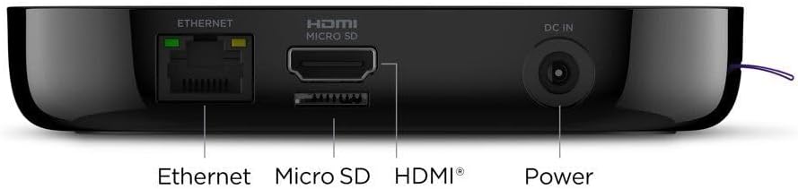 Roku Ultra LT 4K/HDR/HD Streaming Player with Enhanced Voice Remote, Ethernet, MicroSD with Premium 6FT 4K Ready HDMI Cable, Black