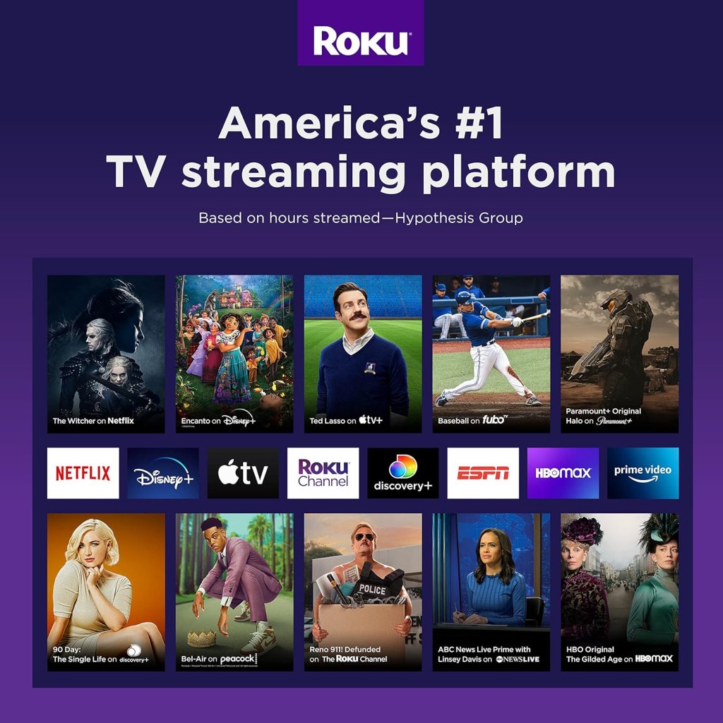 Roku Ultra | The Ultimate Streaming Device 4K/HDR/Dolby Vision/Atmos, Rechargeable Roku Voice Remote Pro, Ethernet Port, Hands-Free Controls, Lost Remote Finder, Free  Live TV