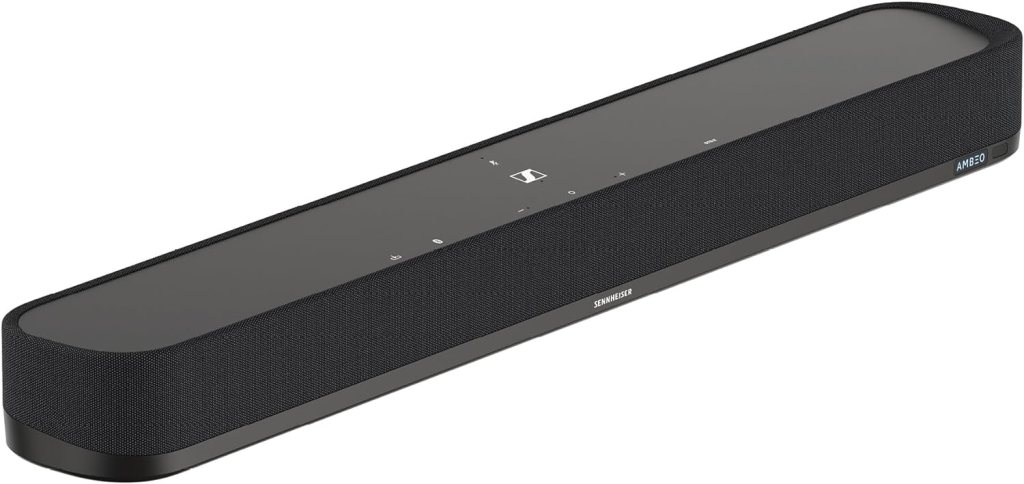 Sennheiser AMBEO Soundbar Mini - Immersive 3D Audio for TV, Movies, and Music - Compact Device with Powerful Adaptive Features, Multiple Connectivity and Intuitive Usage Sennheiser AMBEO Soundbar Mini - Immersive 3D Audio for TV, Movies, and Music - Compact Device with Powerful Adaptive Features, Multiple Connectivity and Intuitive Usage