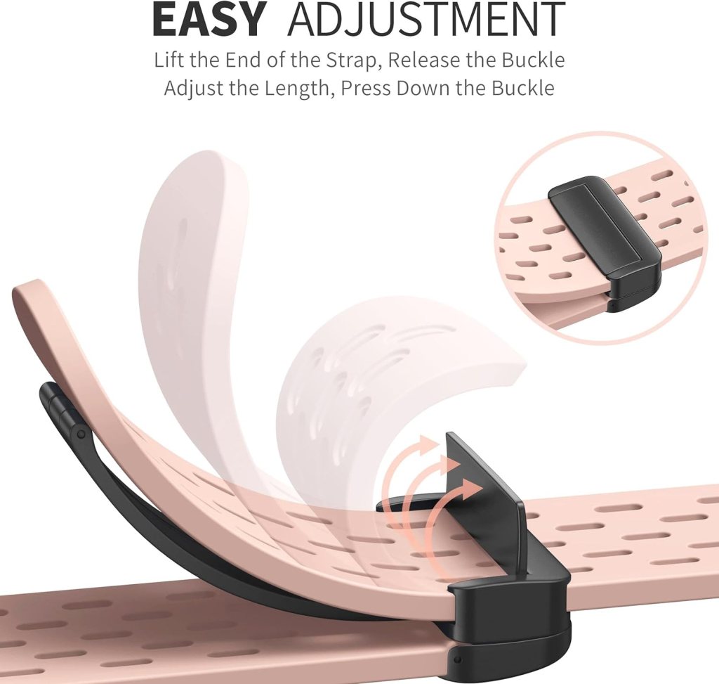 Abanen Silicone Air-holes Sport Watch Bands for Fenix 7S / Fenix 6S / Fenix 5S / Instinct 2S, 20mm Soft Silicone Wrist Strap with Fold-over Magnetic Closure for Garmin epix Pro 42mm