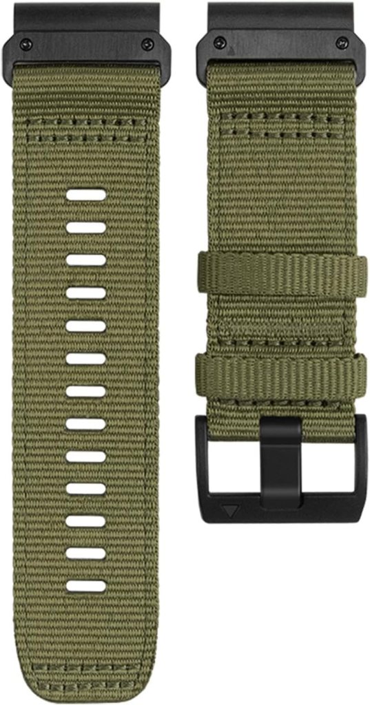 Abanen Upgraded Quick Fit 22mm Nylon Watch Bands for Garmin Fenix 7 / Fenix 6 / Fenix 5 / EPIX 2, Adjustable Woven Nylon Webbing Sports Wrist Strap with Stainless Steel Clasp for Forerunner 955, MARQ