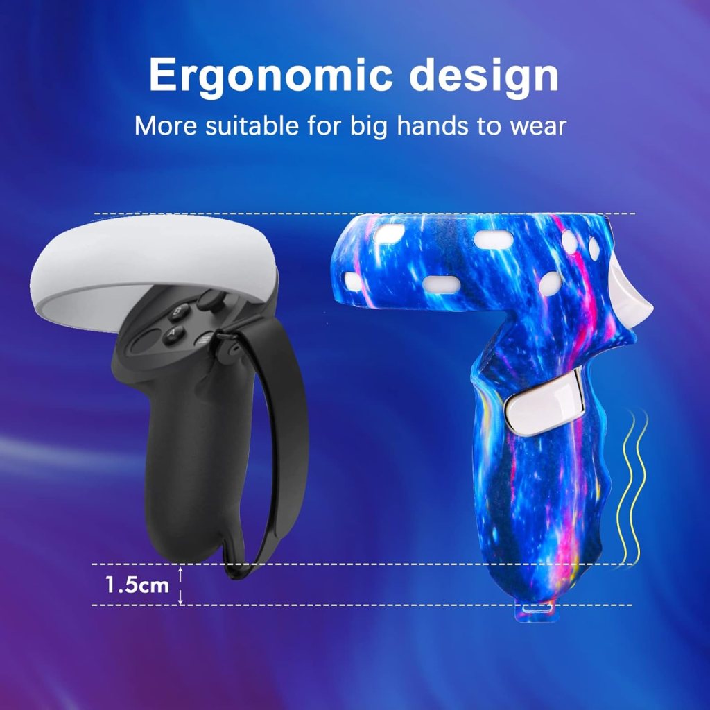 AIXOTO VR Silicone ECO Accessories for Meta Quest 3, Protective Case Set for Oculus Quest 3, Face Cover, Controller Grip, Shell Cover, Lens Cover, Disposable Eye Cover(Accessories for Quest 3, Red)