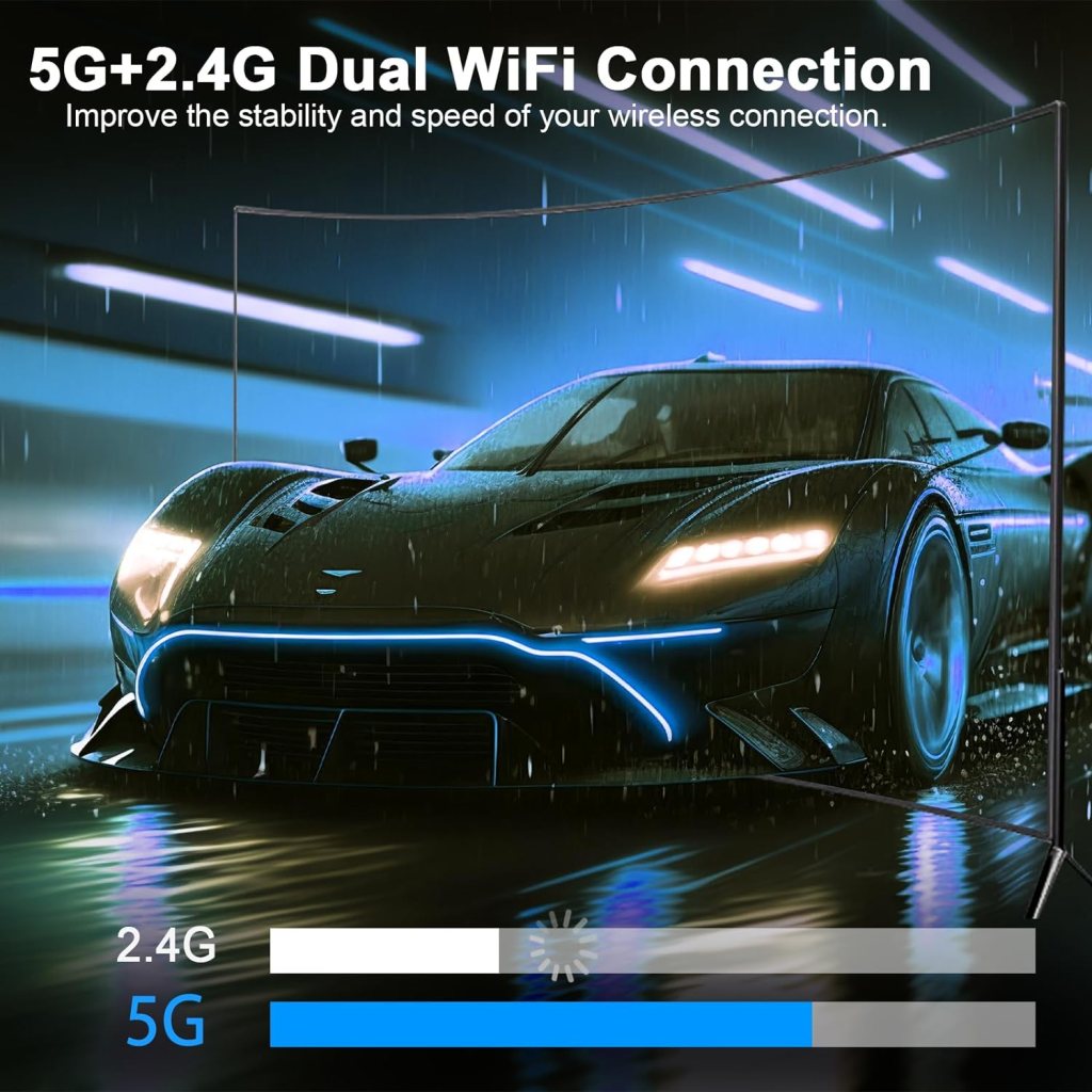 Android TV Box, Smart TV Box Android 12.5 Ultra 4K HDR 2.4G 5G Dual Band WiFi Smart Streaming Media Player Bluetooth 5.2 Quad-Core 64 Bits Support Dolby Audio with Voice Remote Control for Home Office