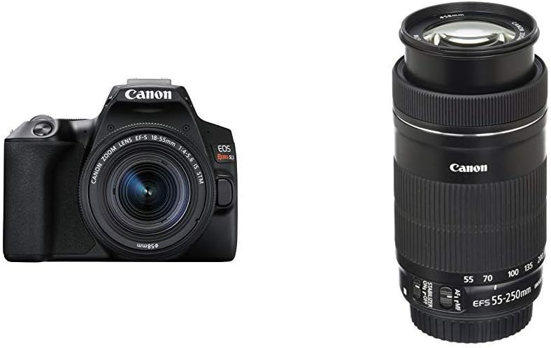 CANON EOS Rebel SL3 DSLR Camera, Built-in Wi-Fi, Dual Pixel CMOS AF and 3.0 inch Vari-Angle Touch Screen, Body, Black