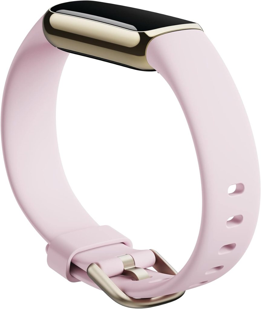 Fitbit Luxe-Fitness and Wellness-Tracker with Stress Management, Sleep-Tracking and 24/7 Heart Rate, Black/Graphite, One Size (S  L Bands Included)