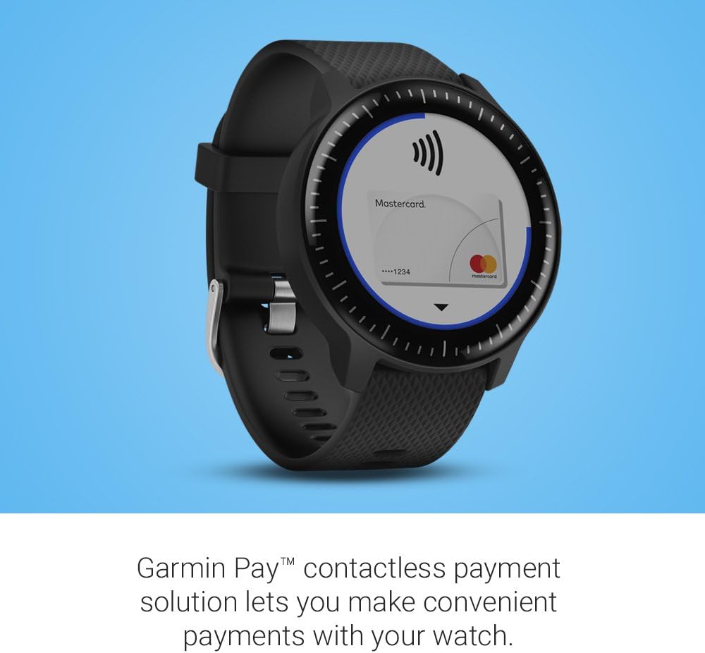 Garmin 010-01769-11 Vívoactive 3, GPS Smartwatch Contactless Payments Built-In Sports Apps, Black/Slate Garmin 010-01769-11 Vívoactive 3, GPS Smartwatch Contactless Payments Built-In Sports Apps, Black/Slate