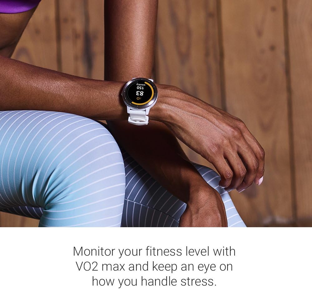 Garmin 010-01769-21 Vivoactive 3, GPS Smartwatch with Contactless Payments and Built-in Sports Apps, White/Silver