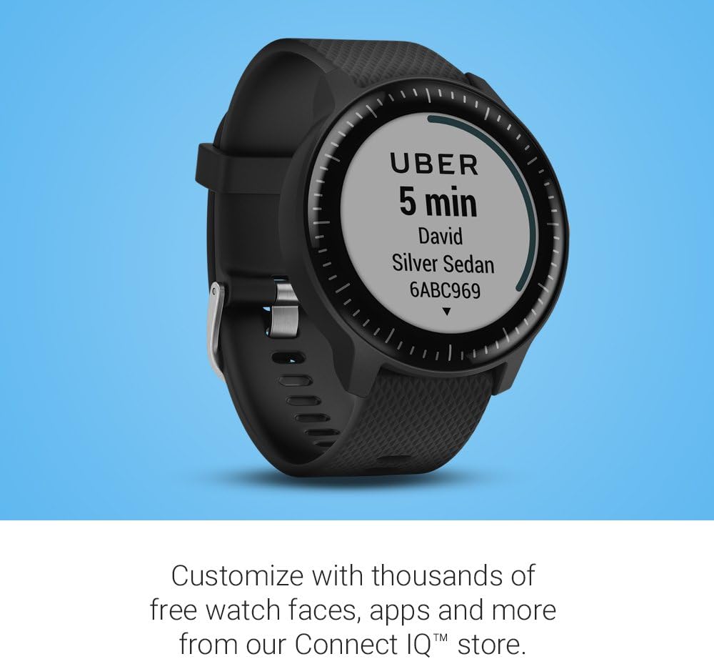 Garmin 010-01769-21 Vivoactive 3, GPS Smartwatch with Contactless Payments and Built-in Sports Apps, White/Silver