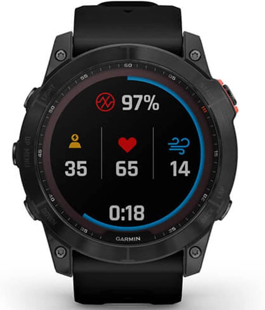 Garmin 010-02541-00 Fenix 7X Solar Smartwatch Slate Gray with Black Band Bundle with 2 YR CPS Enhanced Protection Pack