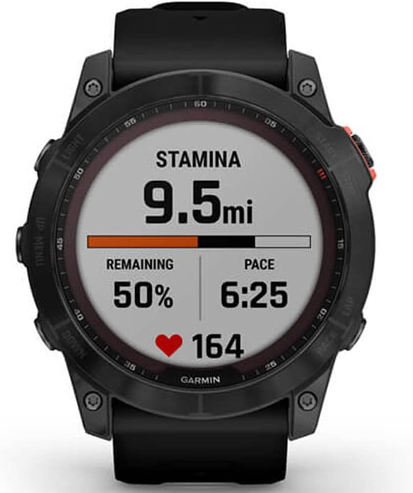 Garmin 010-02541-00 Fenix 7X Solar Smartwatch Slate Gray with Black Band Bundle with 2 YR CPS Enhanced Protection Pack