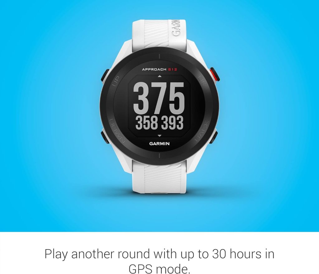 Garmin Approach S12, Easy-to-Use GPS Golf Watch, 42k+ Preloaded Courses, White, 010-02472-02
