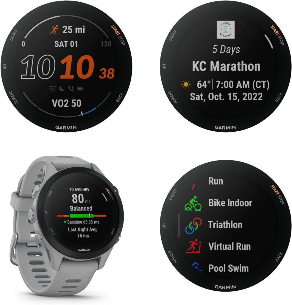 Garmin Forerunner 965 Premium GPS Running and Triathlon 47mm Smartwatch with AMOLED Touchscreen Display, Carbon Gray DLC Titanium Bezel with Black Silicone Band with Wearable4U Black Earbuds Bundle Garmin Forerunner 965 Premium GPS Running and Triathlon 47mm Smartwatch with AMOLED Touchscreen Display, Carbon Gray DLC Titanium Bezel with Black Silicone Band with Wearable4U Black Earbuds Bundle