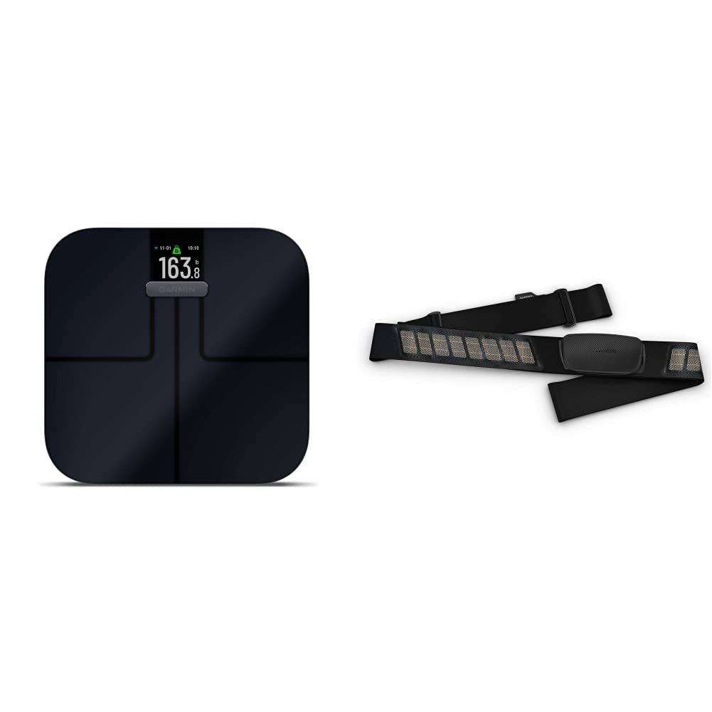 Garmin Index S2 Smart Scale  HRM-Dual Heart Rate Monitor - Wireless Connectivity, Accurate Body Composition  Heart Rate Tracking