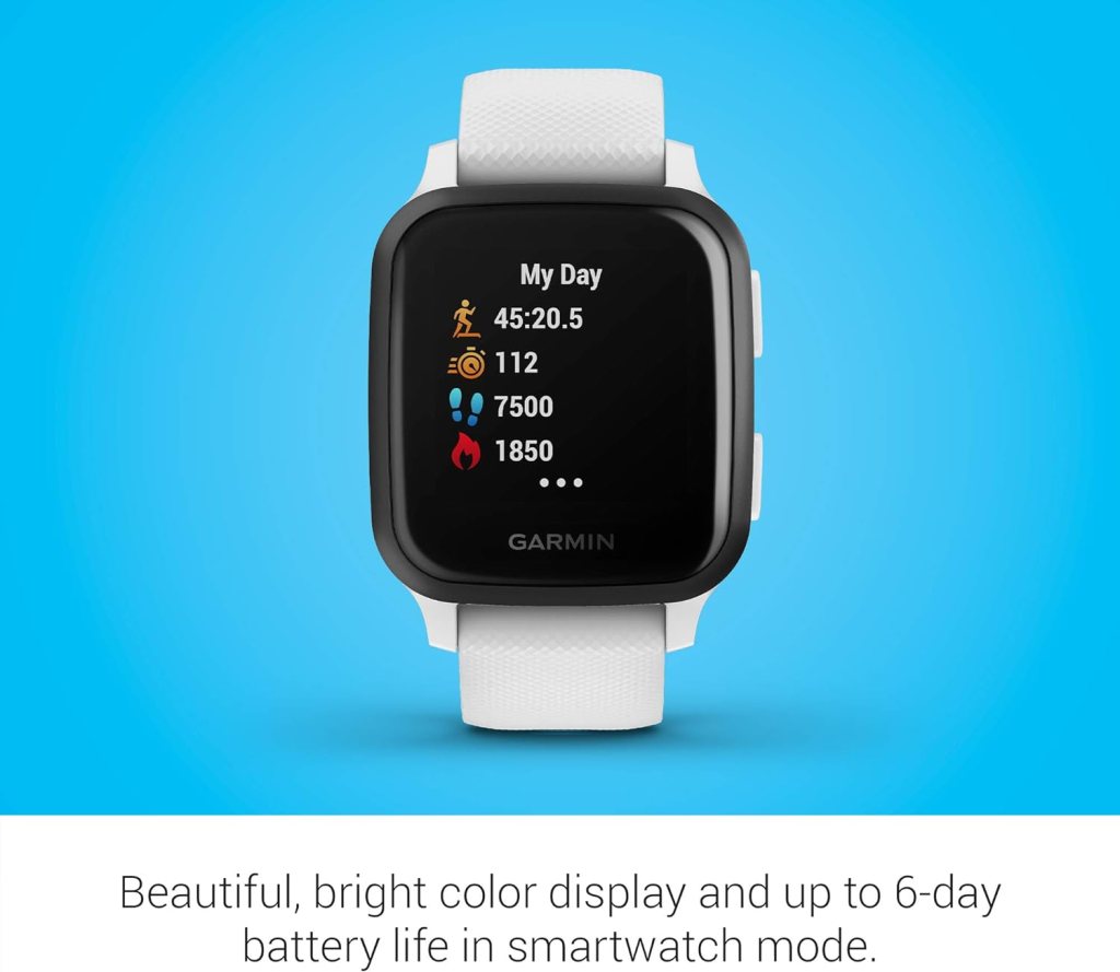 Garmin Venu 2 Plus, GPS Smartwatch with Call and Text, Advanced Health Monitoring and Fitness Features, Light Gold with Ivory Band (Renewed)