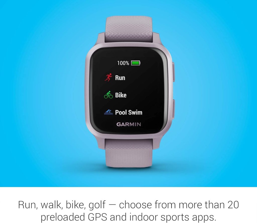 Garmin - Venu Sq GPS Smartwatch 33mm Fiber-Reinforced Polymer - Orchid