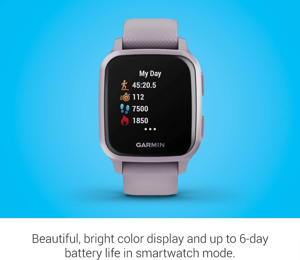 Garmin - Venu Sq GPS Smartwatch 33mm Fiber-Reinforced Polymer - Orchid