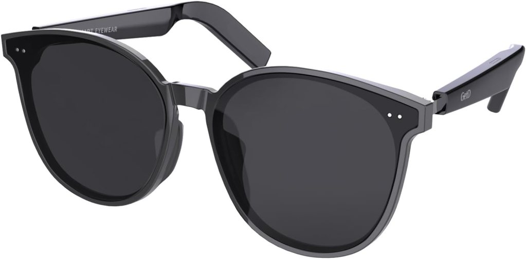 GetD Smart Bluetooth Sunglasses for Men and Women, Voice Control and Open Ear Style Smart Glasses Listen Music and Calls with Speakers IPX4 Waterproof Bluetooth Audio Glasses