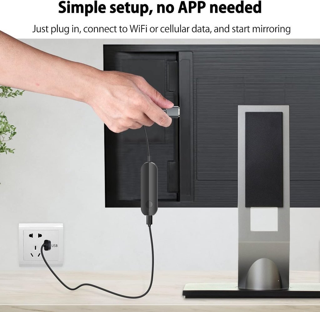 iShare iOS Wireless HDMI Display Adapter, Streaming Device for iPhone to TV, HD Video and Audio Sync, 5G WiFi Streaming Mirroring YouTube Tiktok to TV, Wireless HDMI Dongle Transmitter 33FT