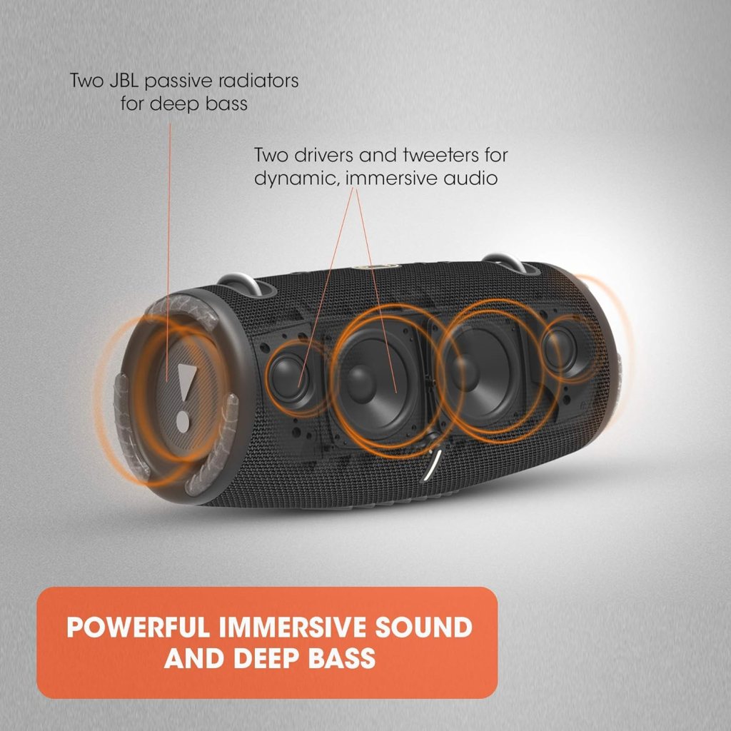 JBL Xtreme 3 - Portable Bluetooth Speaker, Powerful Sound and deep bass, IP67 Waterproof, 15 Hours of Playtime, powerbank, JBL PartyBoost for Multi-Speaker Pairing (Camo) (Renewed) JBL Xtreme 3 - Portable Bluetooth Speaker, Powerful Sound and deep bass, IP67 Waterproof, 15 Hours of Playtime, powerbank, JBL PartyBoost for Multi-Speaker Pairing (Camo) (Renewed)