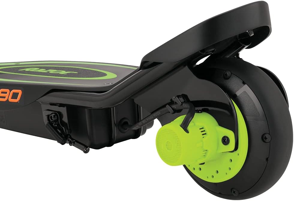 Razor Power Core E90 Electric Scooter with hub motor, push-button throttle, for kids 8+